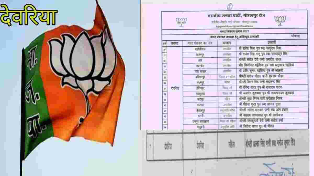 UP Nagar NiKay Chunav 2023:निकाय चुनाव को लेकर बीजेपी ने देवरिया के सभी उम्मीदवारों किया ऐलान