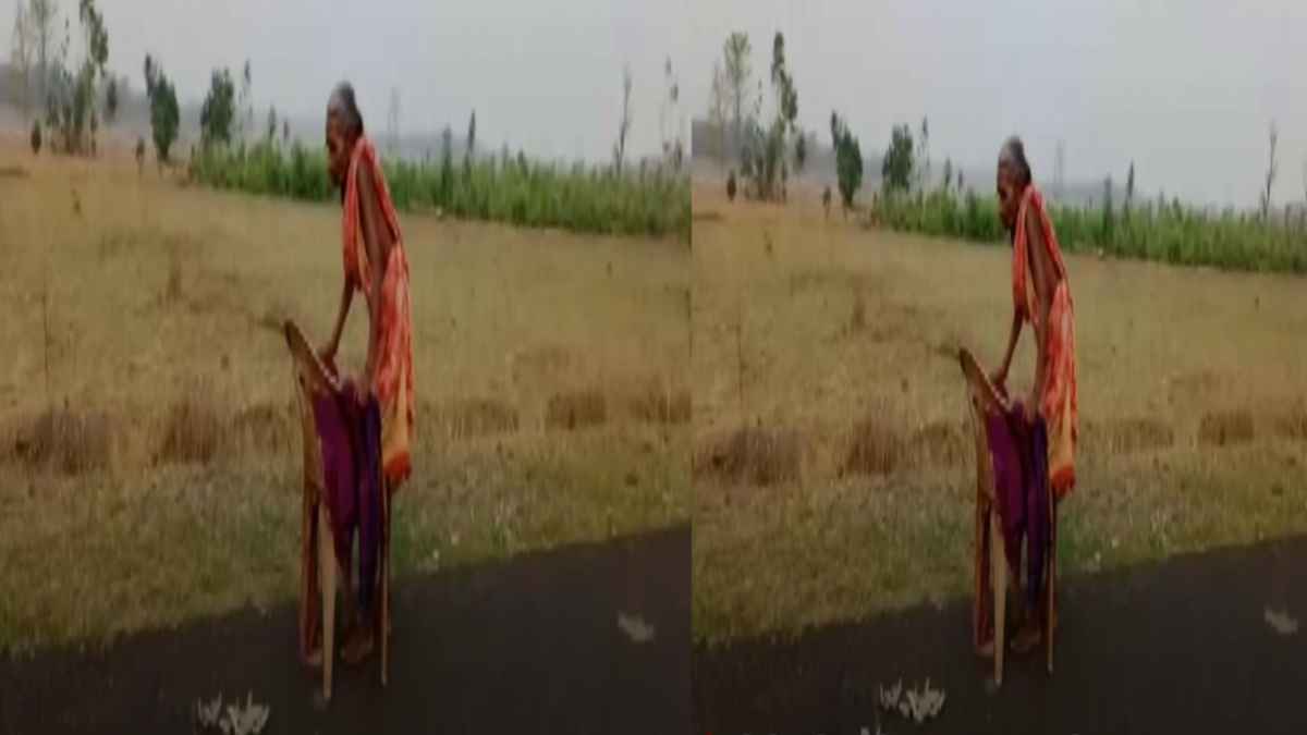 old woman barefoot: इतनी चिल्लाती धूप में नंगे पैर और टूटी कुर्सी के सहारे कहां जा रही वृद्ध महिला जाने इन की पूरी कहानी