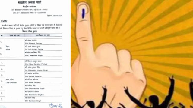 भाजपा ने आगामी विधान परिषद चुनाव के लिए उत्तर प्रदेश एवं बिहार के उम्मीदवारों की घोषणा यह रहे उनके नाम
