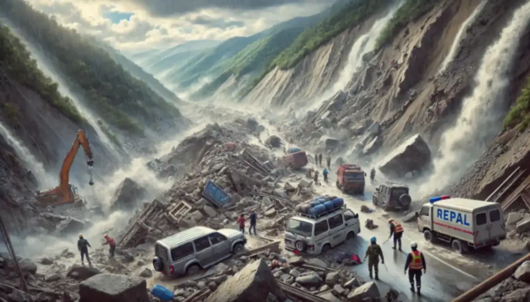 नेपाल में भारी बारिश के कारण भूस्खलन, बुटवल-पोखरा और काठमांडू मार्ग बंद